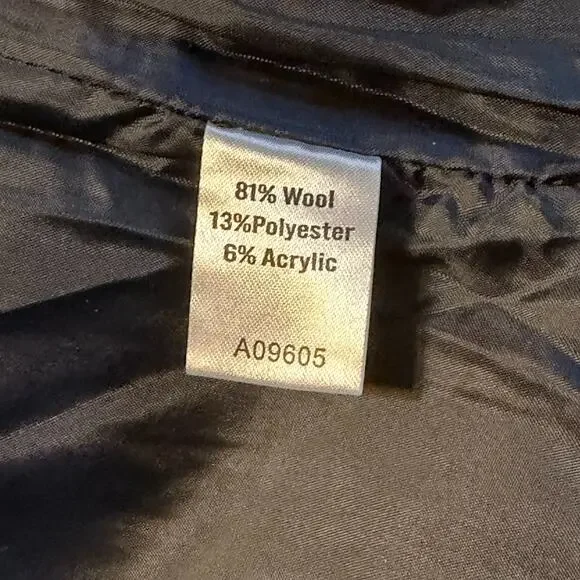 Appleseed’s Wool Blend Belted Jacket Textured Gray Black Cozy Coat Pockets Sz M - Picture 10 of 10